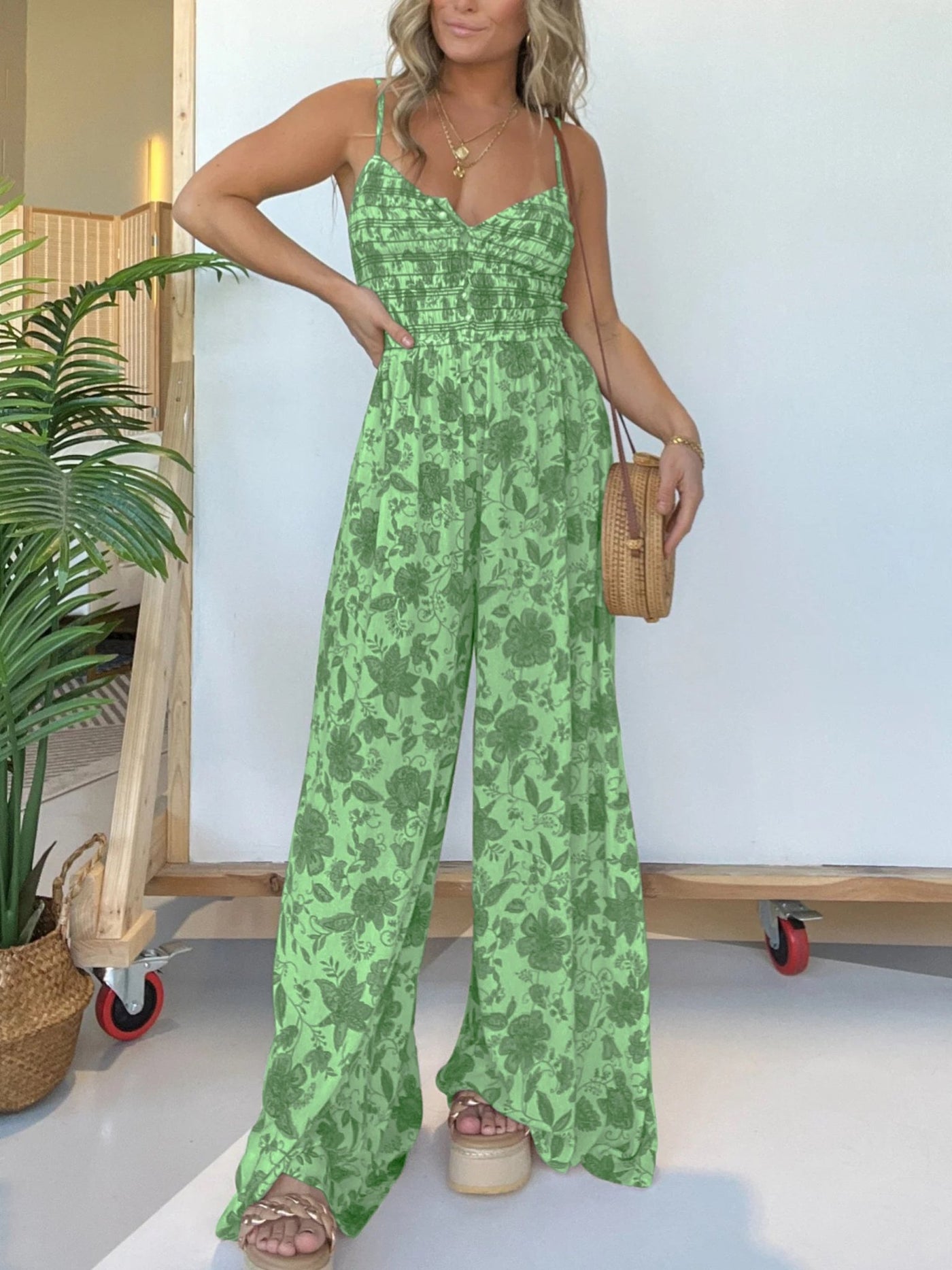 Felly - Fließender Jumpsuit - Grün - S - 