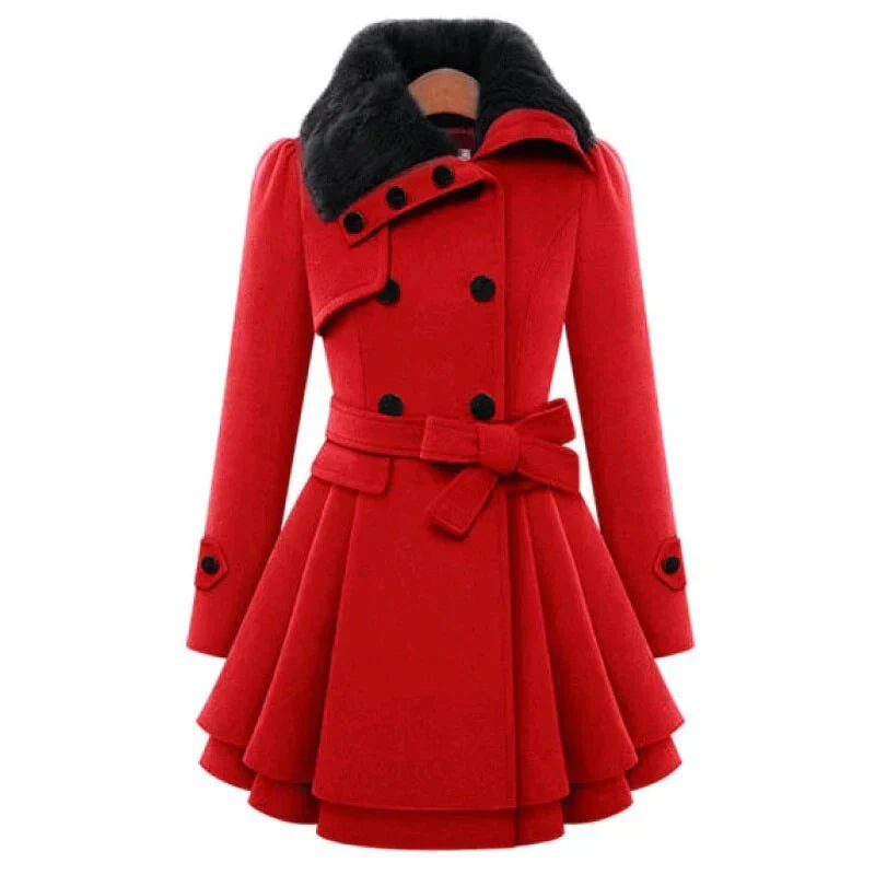 Flora - Schicker Trenchcoat - Rot - S - 