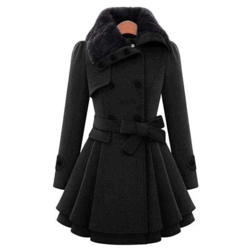 Flora - Schicker Trenchcoat - Schwarz - S - 