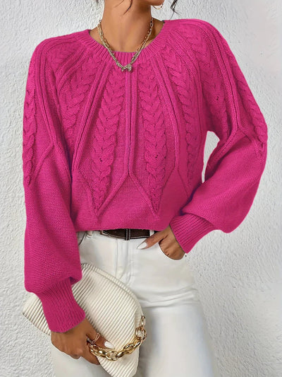 Fritzi - Stilvoller Strickpullover - Rosa - S - 