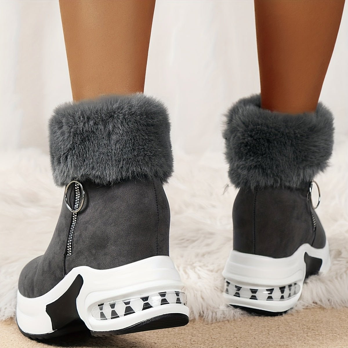 FrostBelle 2.0 - Winterstiefel mit seitlichem Reißverschluss - Grau - 36 - 