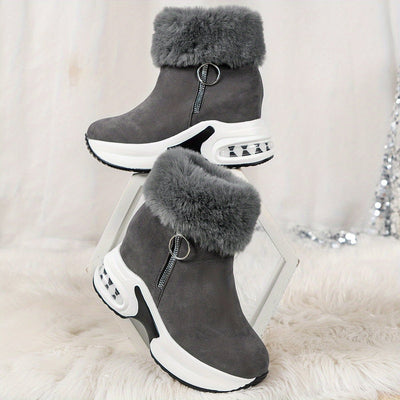 FrostBelle 2.0 - Winterstiefel mit seitlichem Reißverschluss - Grau - 36 - 