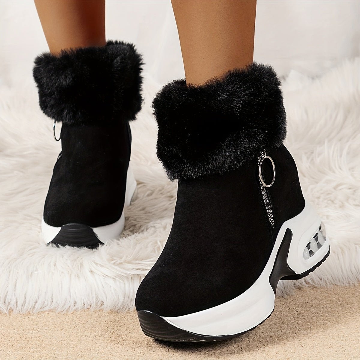 FrostBelle 2.0 - Winterstiefel mit seitlichem Reißverschluss - Schwarz - 36 - 