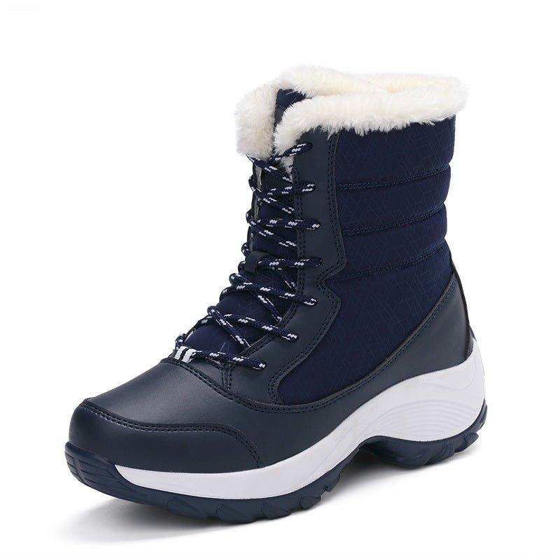 FrostBelle - Trendige Winterstiefel - Marineblau - 35 - 