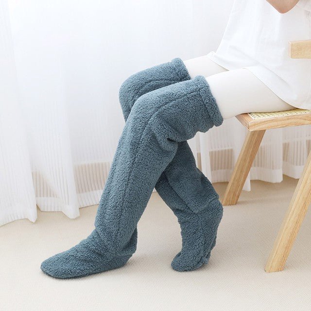 FuzzFeet - Flauschige Teddysocken - Blau - 