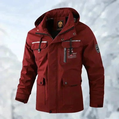 Gerwin - Wind - und wasserdichte Outdoorjacke - Rot - XS - 