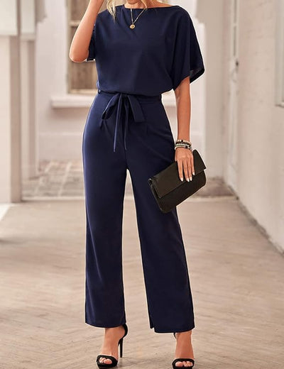 Giselle - Eleganter Freizeit - Jumpsuit - Blau - S - 