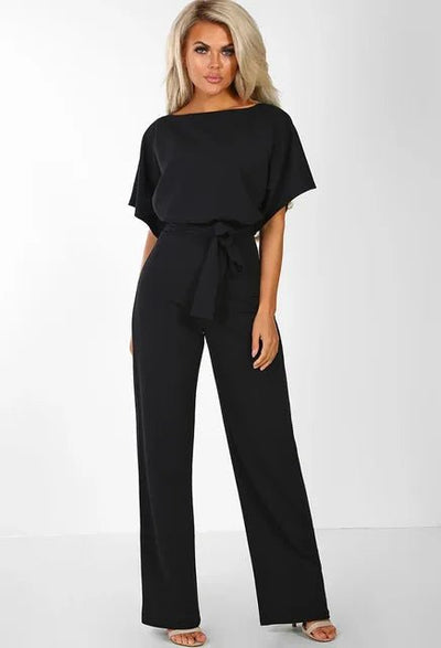 Giselle - Eleganter Freizeit - Jumpsuit - Schwarz - S - 