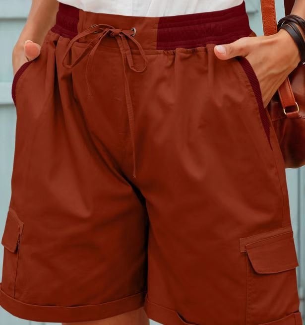 Hana - Frauen Shorts Cargo Hose - Rot - S - 