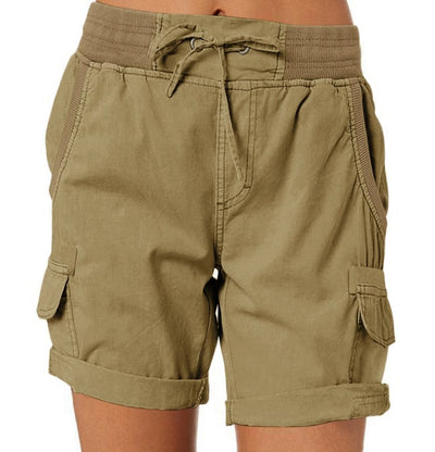 Hana - Frauen Shorts Cargo Hose - Kamel - S - 