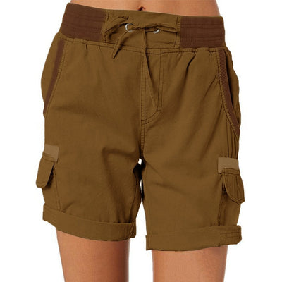 Hana - Frauen Shorts Cargo Hose - Braun - S - 