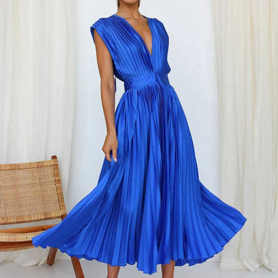 Hana - Sexy Maxi - Kleid - Blau - S - 