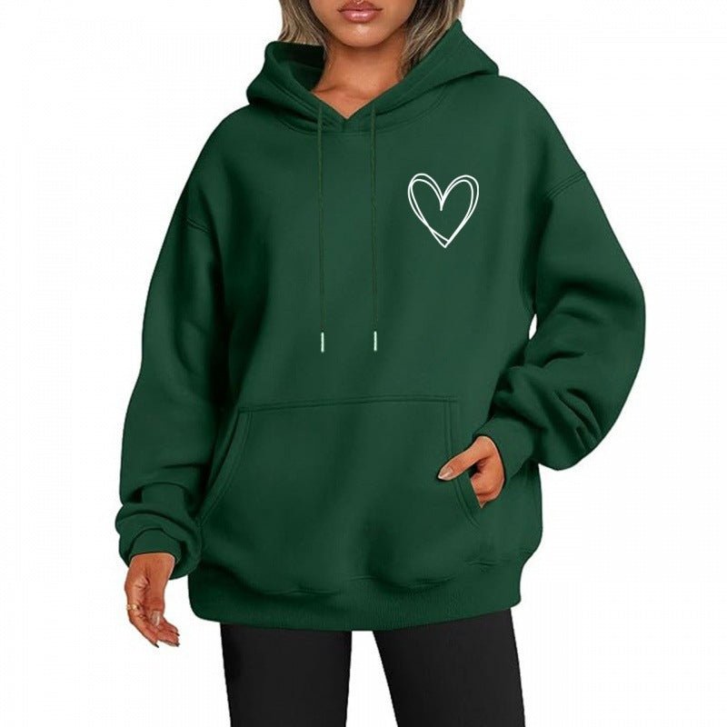 Hannah - Lässiger Hoodie - Dunkelgrün - S - 