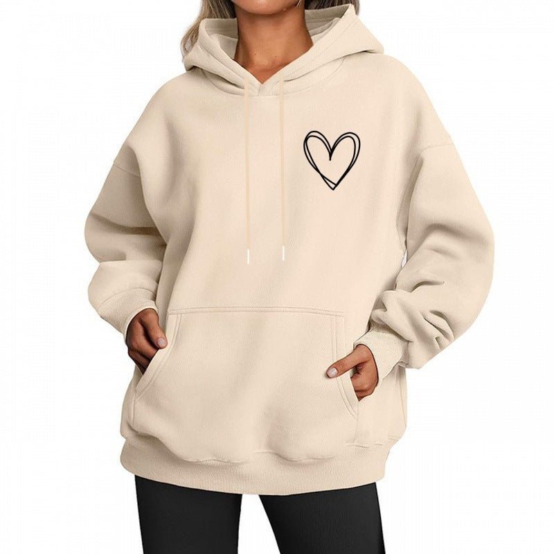 Hannah - Lässiger Hoodie - Khaki - S - 