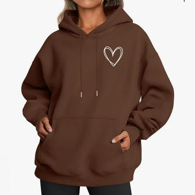 Hannah - Lässiger Hoodie - Braun - S - 