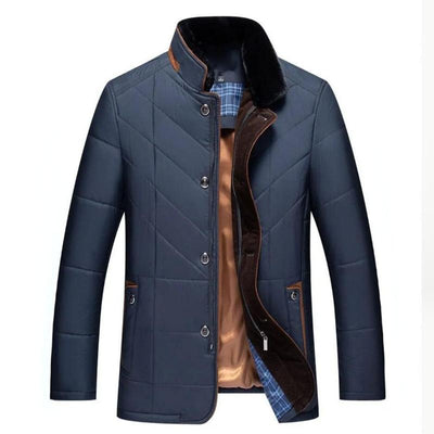 Hans - Winterjacke mit Stehkragen - Blau - S - 