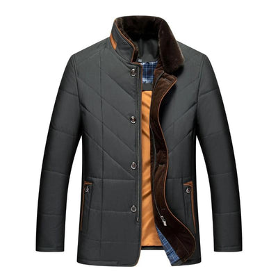 Hans - Winterjacke mit Stehkragen - Schwarz - S - 