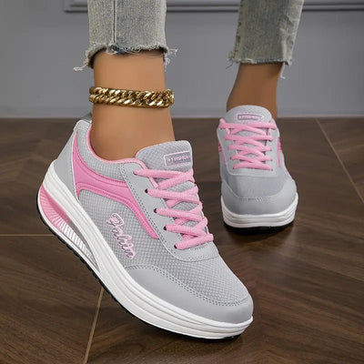 HappyStep - Orthopädische Schuhe - Grau mit Rosa - 35 - 