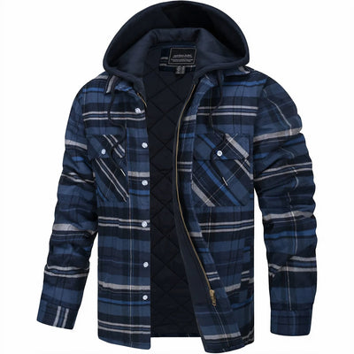 Harry - Klassische Karojacke - Marineblau - S - 