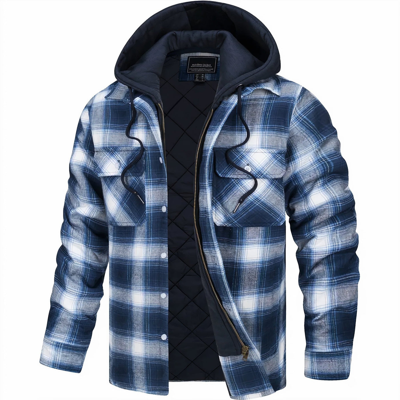 Harry - Klassische Karojacke - Blau - S - 