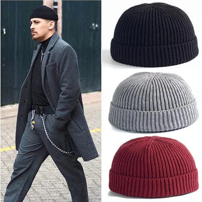 HatVibe - Unisex - Strickmütze - Schwarz - 