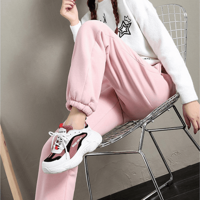 Hazel - Bequeme Fleece - Sweatpants - Gelb - S - 