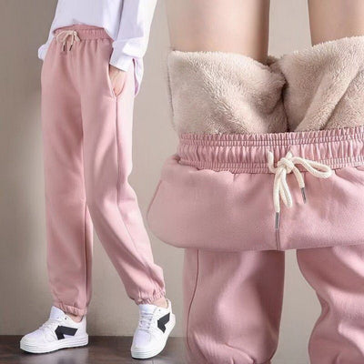 Hazel - Bequeme Fleece - Sweatpants - Hellrosa - S - 