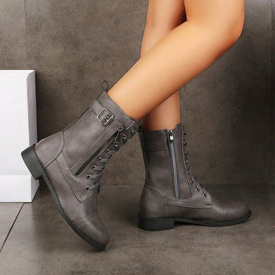 Hazel - Orthopädische modische Stiefel - Grau - 35 - 