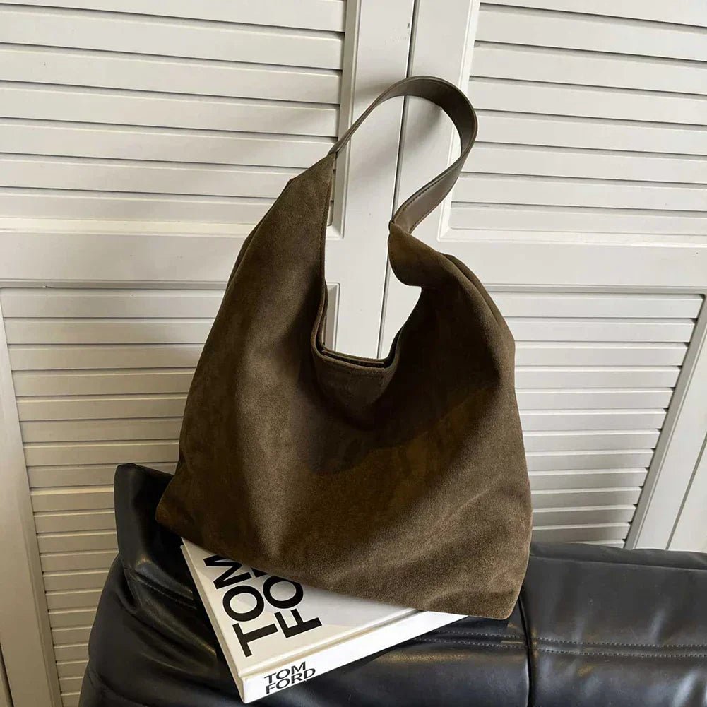 Helene - Moderne Tote Tasche aus Wildleder für Alltag und Büro - Handbags - Temala