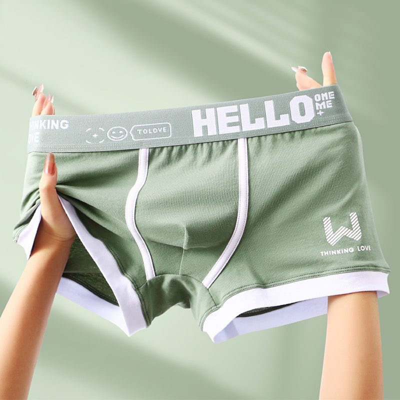 HELLO - Boxershorts (2+1 Gratis) - Grün - M - 