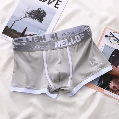 HELLO - Boxershorts (2+1 Gratis) - Grau - M - 