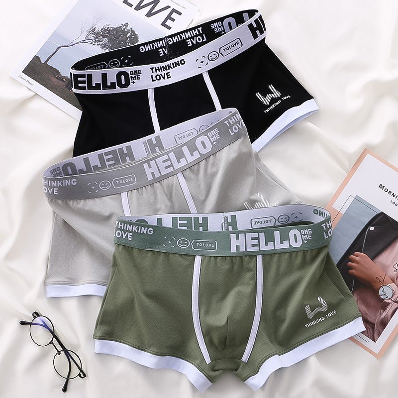 HELLO - Boxershorts (2+1 Gratis) - Grau - M - 