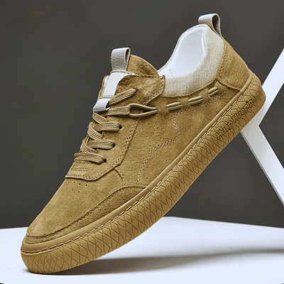 HUSP - Leder Turnschuhe für Männer - Beige - 37 - 