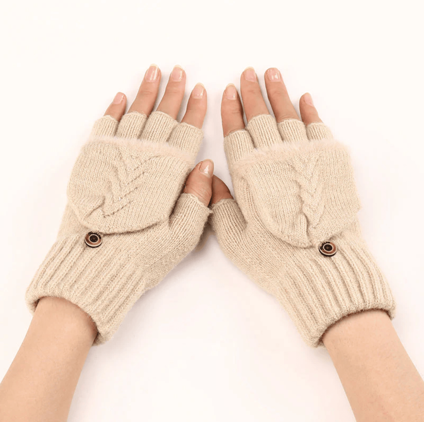 IceFit - Winter Umwandelbare Handschuhe - Beige - Einheitsgröße - 