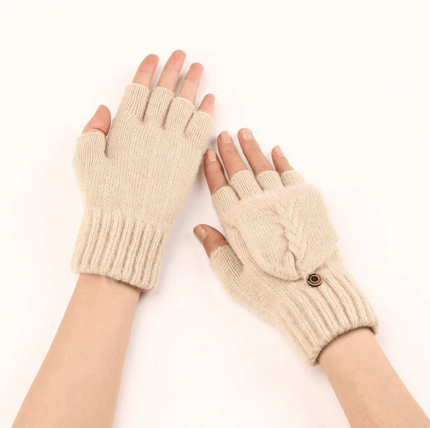 IceFit - Winter Umwandelbare Handschuhe - Beige - Einheitsgröße - 