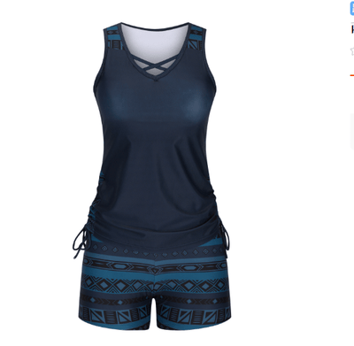 Imara - Trendy Tankini - Badeanzug - Dunkelblau - S - 