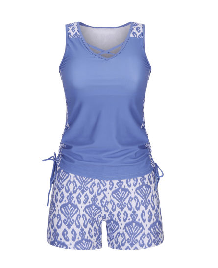 Imara - Trendy Tankini - Badeanzug - Blau - S - 