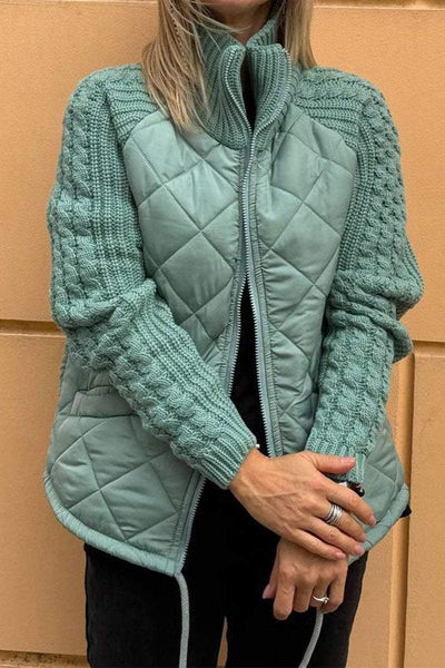 Isabell - Gemütliche gesteppte Jacke - Seeblau - S - 