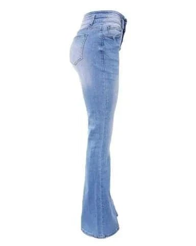 Issy - Sexy Hochtaillierte Jeans - Dunkelblau - S - 