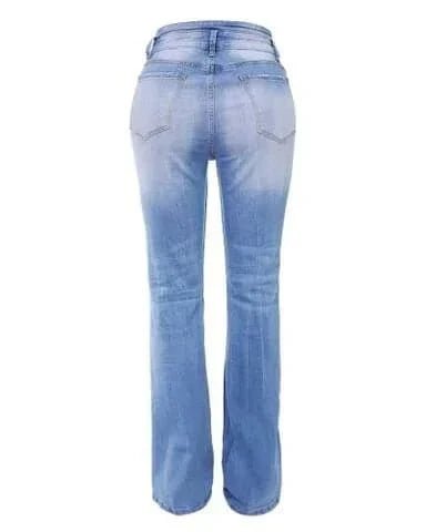 Issy - Sexy Hochtaillierte Jeans - Dunkelblau - S - 