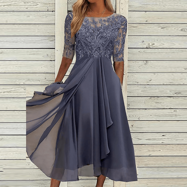 Jaimy | Schickes Sommerkleid - Lila - S - 