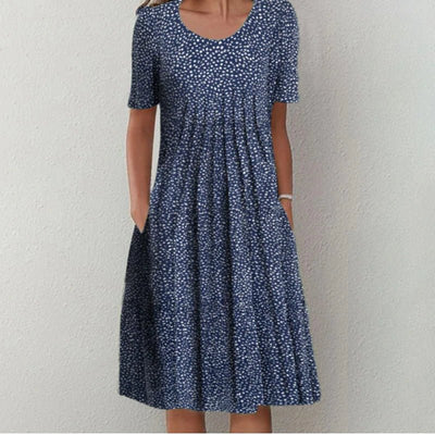 Jessa - Blumenkleid für den Sommer - Blau - S - 