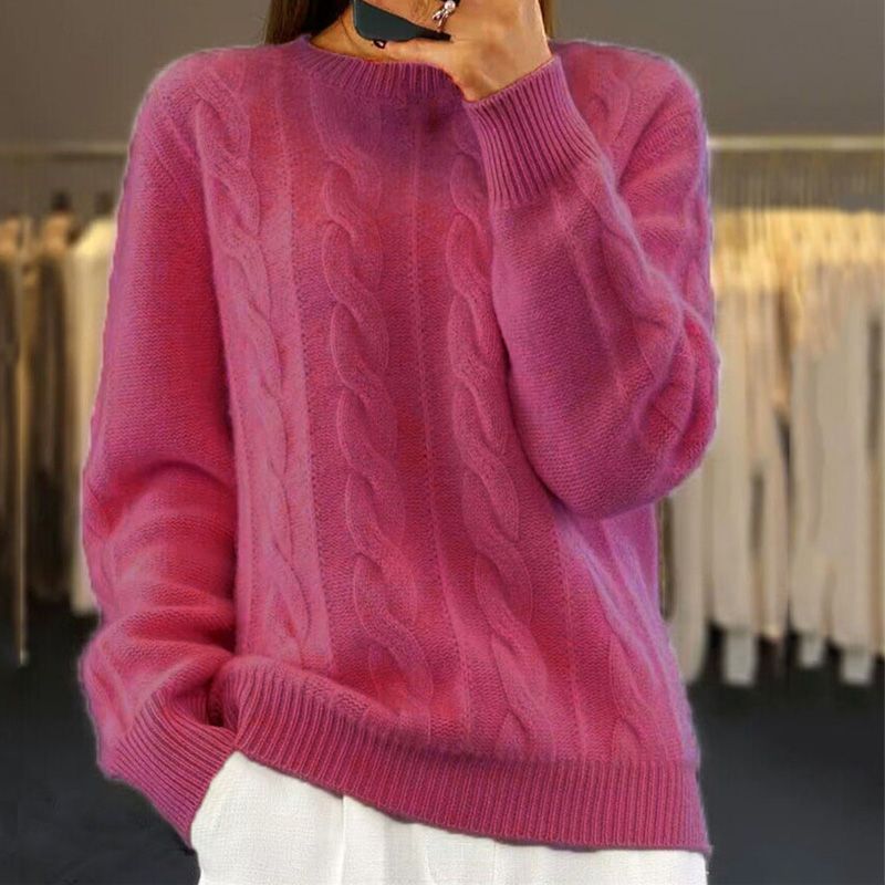 Jessica - Strickpullover - Dunkelrosa - S - 