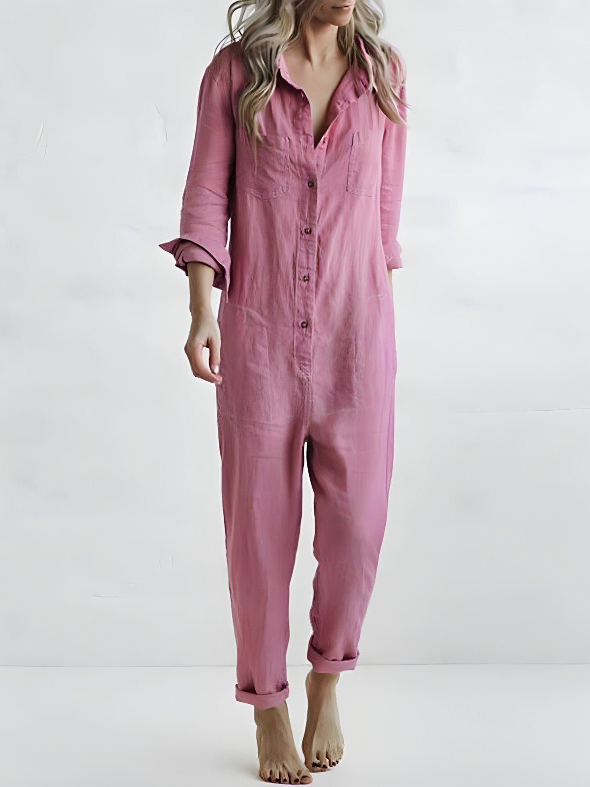 Joya - Lässiger Jumpsuit - Rosa - S - 