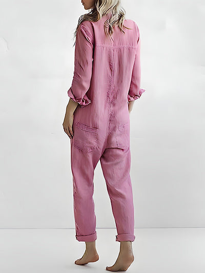 Joya - Lässiger Jumpsuit - Rosa - S - 