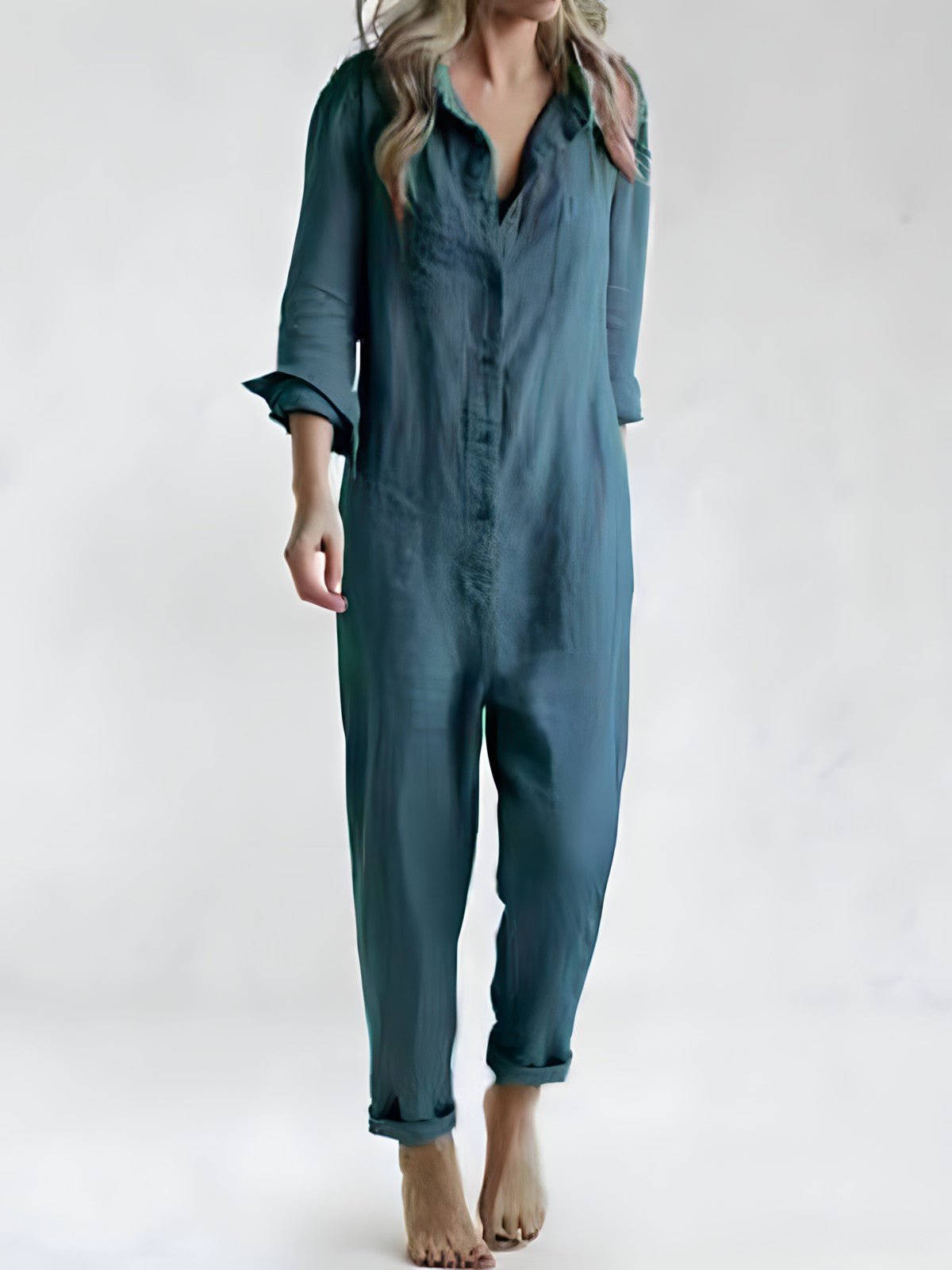 Joya - Lässiger Jumpsuit - Blau - S - 