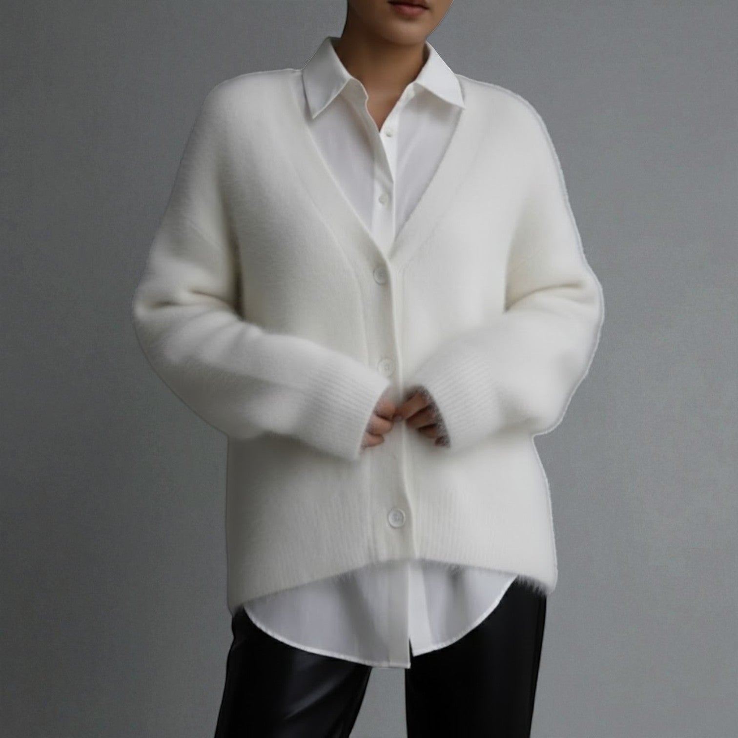 Karlyn – Damen Strickpullover mit V - Ausschnitt - Strickjacken - Temala