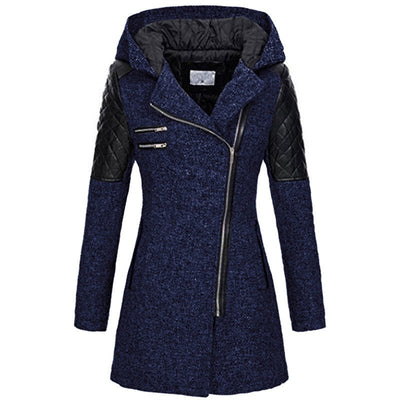 Karoline - Elegante Winterjacke - Dunkelblau - XS - 