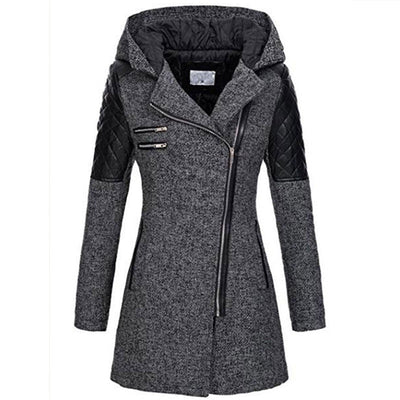 Karoline - Elegante Winterjacke - Dunkelgrau - XS - 