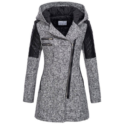 Karoline - Elegante Winterjacke - Hellgrau - XS - 